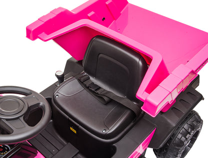 ROVO KIDS Electric Ride On Children's Toy Dump Truck with Bluetooth Music - Pink - Cosy Abode