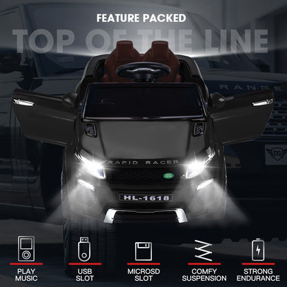 ROVO KIDS Ride-On Car Electric Battery Childrens Toy Powered w/ Remote 12V Black - Cosy Abode