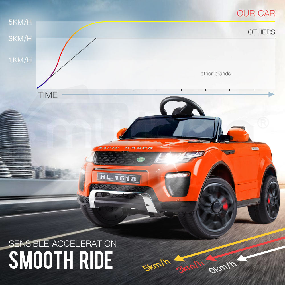 ROVO KIDS Ride-On Car Electric Battery Childrens Toy Powered Remote 12V Orange - Cosy Abode