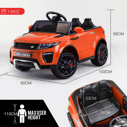 ROVO KIDS Ride-On Car Electric Battery Childrens Toy Powered Remote 12V Orange - Cosy Abode