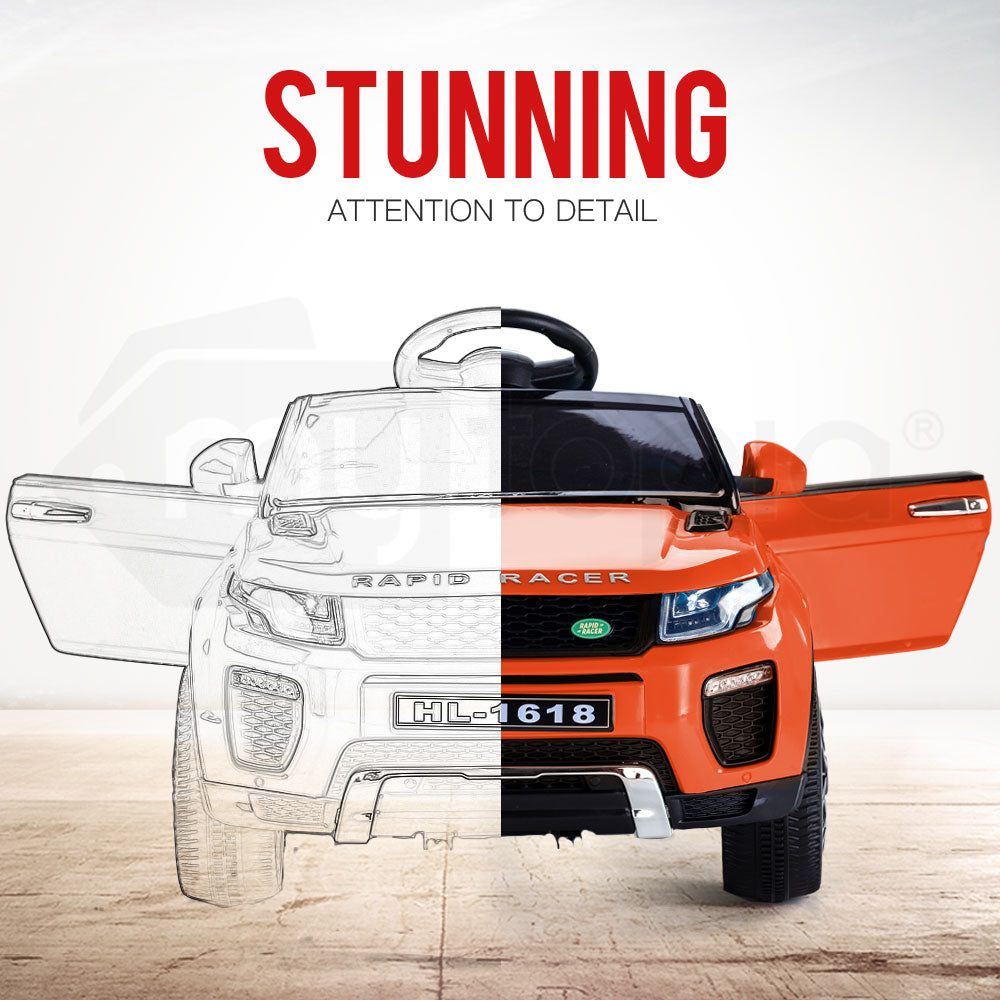 ROVO KIDS Ride-On Car Electric Battery Childrens Toy Powered Remote 12V Orange - Cosy Abode