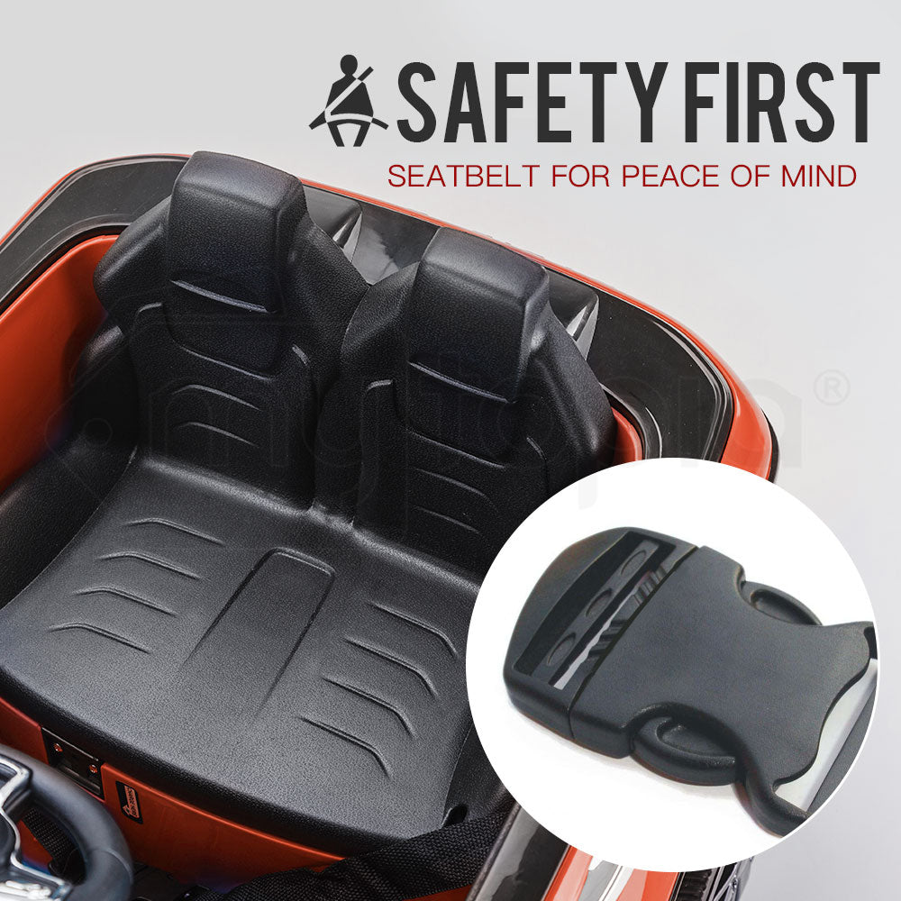 ROVO KIDS Ride-On Car Electric Battery Childrens Toy Powered Remote 12V Orange - Cosy Abode