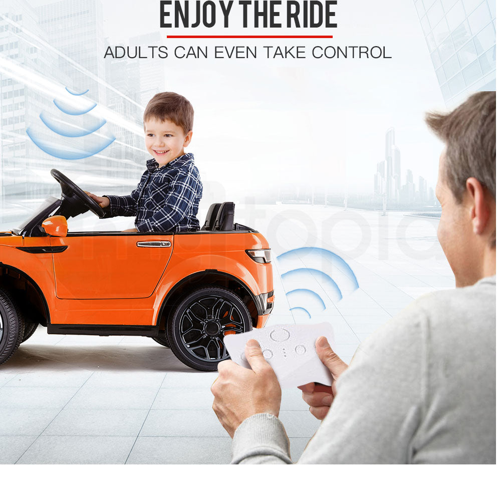 ROVO KIDS Ride-On Car Electric Battery Childrens Toy Powered Remote 12V Orange - Cosy Abode