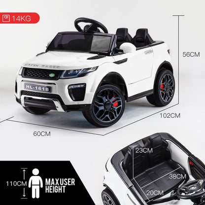 ROVO KIDS Ride-On Car Children Electric Toy w/ Remote Control White 12V - Cosy Abode