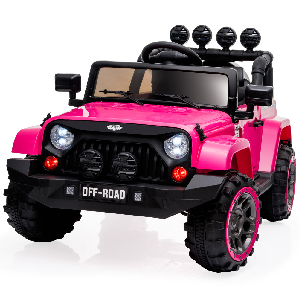 ROVO KIDS Electric Ride On Car 12V 4WD Jeep Inspired Girls Toy Battery Girls - Cosy Abode
