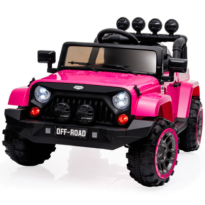 ROVO KIDS Electric Ride On Car 12V 4WD Jeep Inspired Girls Toy Battery Girls - Cosy Abode