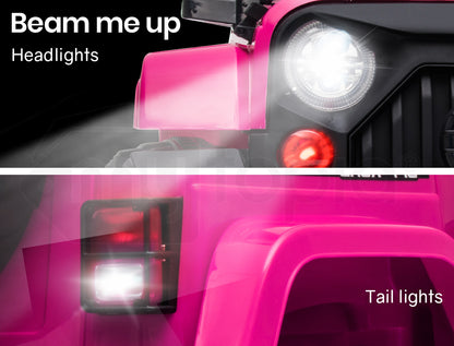 ROVO KIDS Electric Ride On Car 12V 4WD Jeep Inspired Girls Toy Battery Girls - Cosy Abode