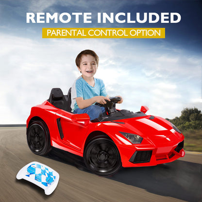 ROVO KIDS Ride-On Car LAMBORGHINI Inspired - Electric Toy Battery Remote Red - Cosy Abode