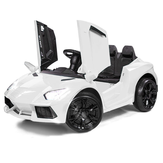 ROVO KIDS Ride-On Car LAMBORGHINI Inspired Electric Toy Battery Remote White - Cosy Abode