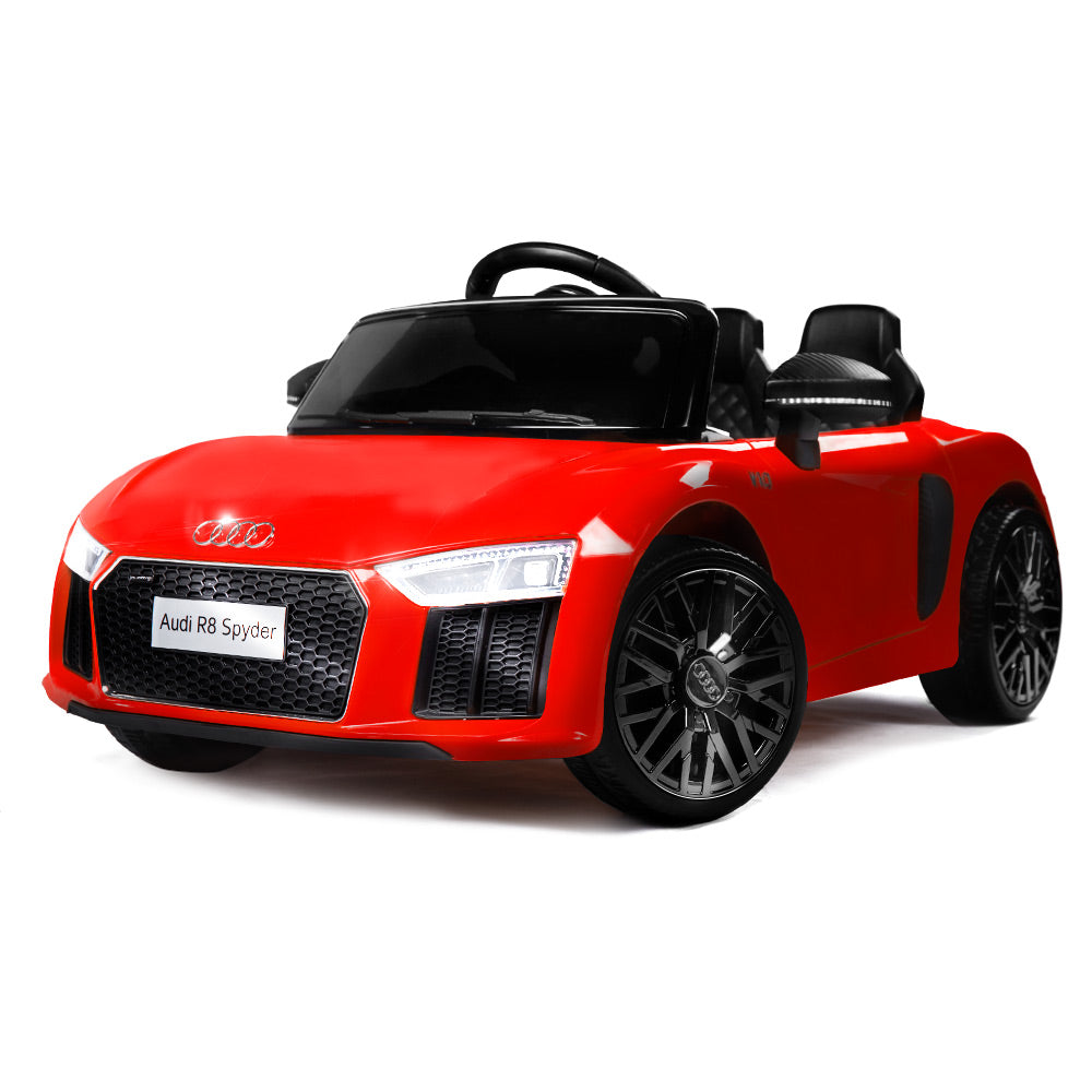 Rovo Kids Kids Ride-On Car Licensed AUDI R8 SPYDER Battery Electric Toy Remote 12V Red - Cosy Abode