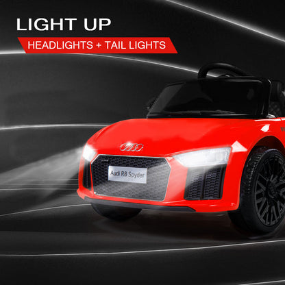 Rovo Kids Kids Ride-On Car Licensed AUDI R8 SPYDER Battery Electric Toy Remote 12V Red - Cosy Abode
