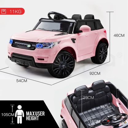 ROVO KIDS Ride-On Car Electric Battery Childrens Toy Powered w/ Remote 12V Pink - Cosy Abode