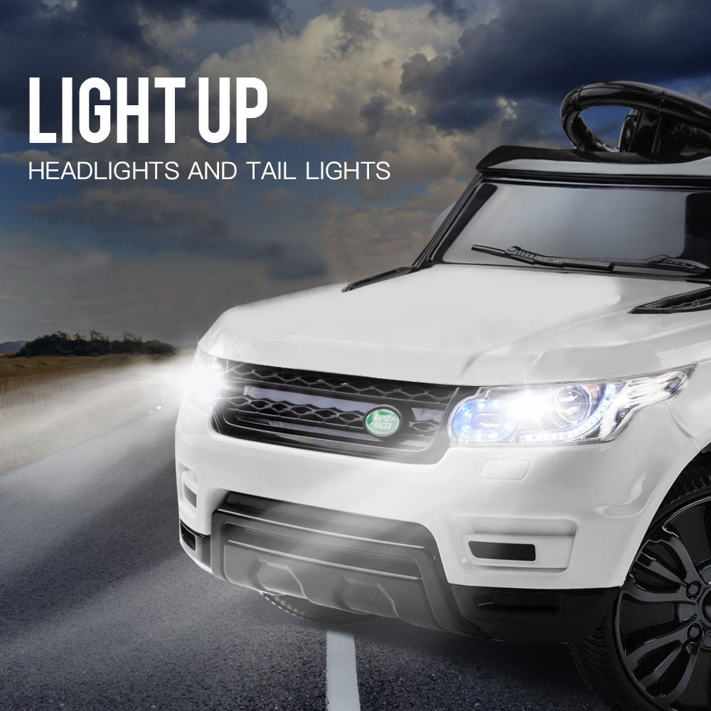 ROVO KIDS Ride-On Car Electric Battery Childrens Toy Powered w/ Remote 12V White - Cosy Abode