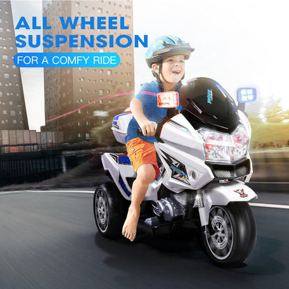 ROVO KIDS Electric Ride-On Patrol Motorbike S1K-Inspired Battery Police Toy Bike - Cosy Abode