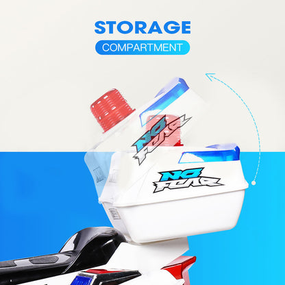 ROVO KIDS Electric Ride-On Patrol Motorbike S1K-Inspired Battery Police Toy Bike - Cosy Abode