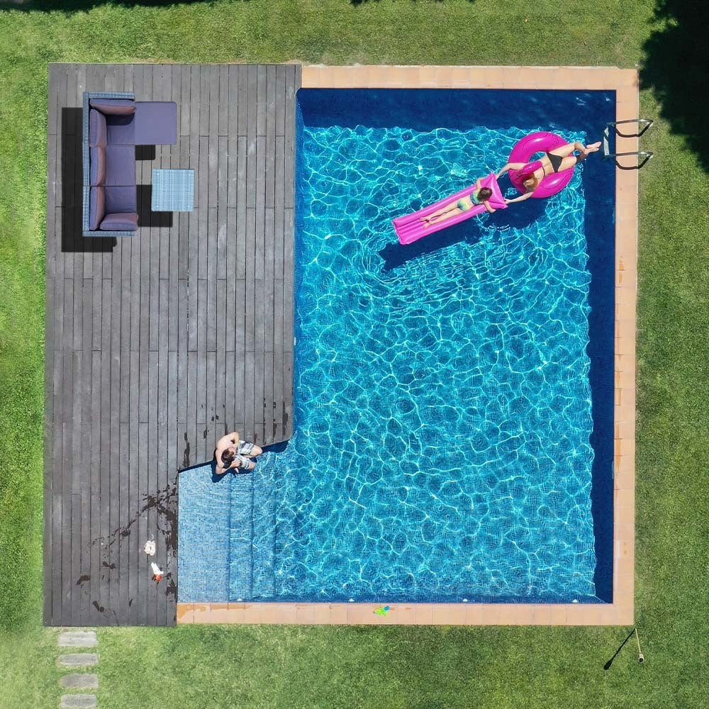 LONDON RATTAN 4 Seater Modular Outdoor Lounge Setting with Coffee Table & Ottoman - Grey - Cosy Abode