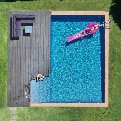 LONDON RATTAN 5 Seater Modular Outdoor Setting with Coffee Table - Grey - Cosy Abode