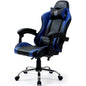 OVERDRIVE Conquest Series Reclining Gaming Ergonomic Office Chair with Lumbar and Neck Pillows, Black and Blue - Cosy Abode