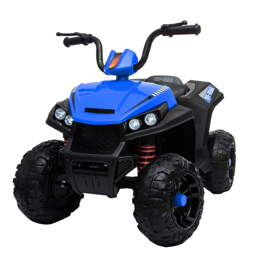 ROVO KIDS Electric Ride On ATV Quad Bike Battery Powered, Black and Blue - Cosy Abode