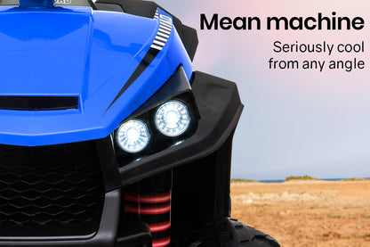 ROVO KIDS Electric Ride On ATV Quad Bike Battery Powered, Black and Blue - Cosy Abode