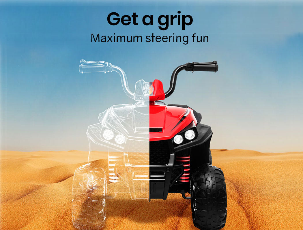 ROVO KIDS Electric Ride On ATV Quad Bike Battery Powered, Red and Black - Cosy Abode
