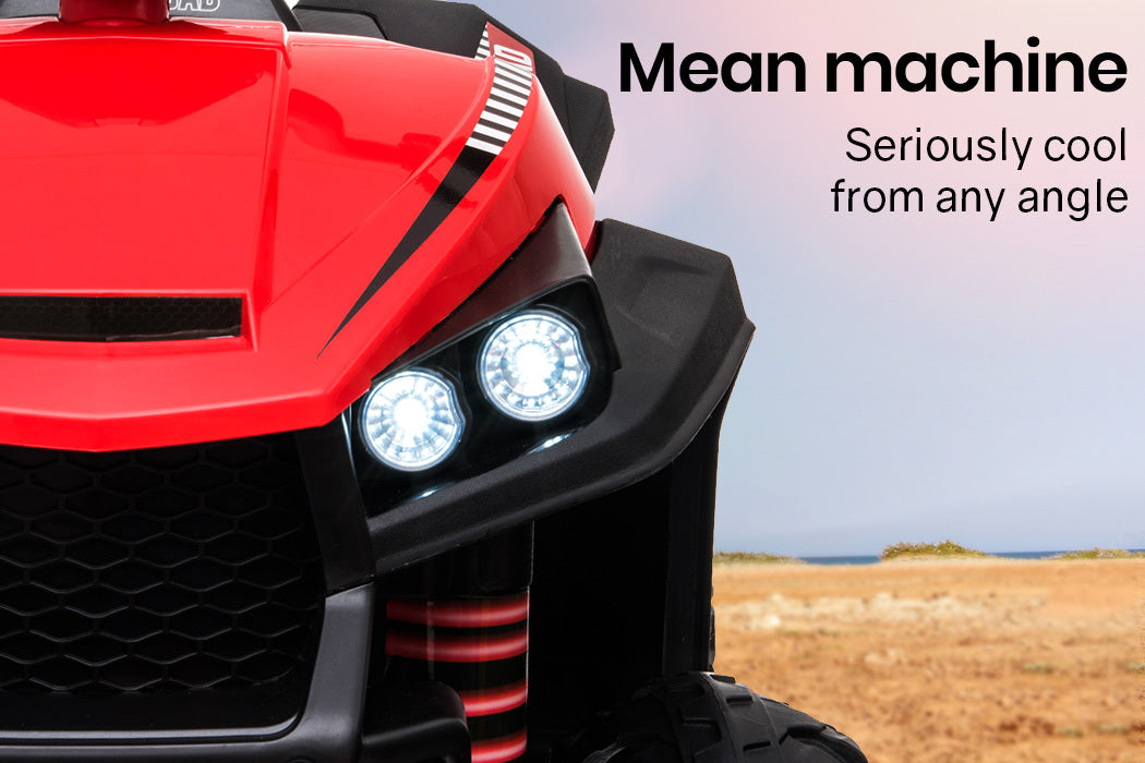 ROVO KIDS Electric Ride On ATV Quad Bike Battery Powered, Red and Black - Cosy Abode