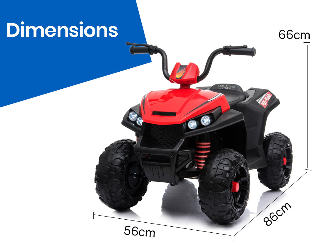 ROVO KIDS Electric Ride On ATV Quad Bike Battery Powered, Red and Black - Cosy Abode