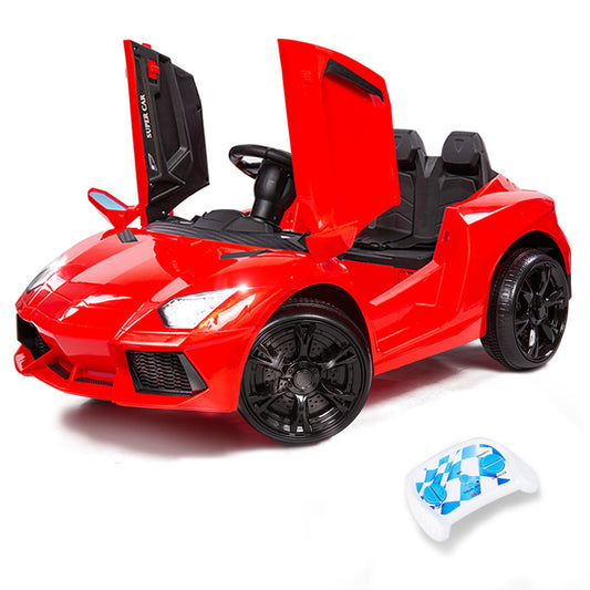 ROVO KIDS Lamborghini Inspired Ride-On Car, Remote Control, Battery Charger, Red - Cosy Abode