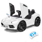 ROVO KIDS Lamborghini Inspired Ride-On Car, Remote Control, Battery Charger, White - Cosy Abode