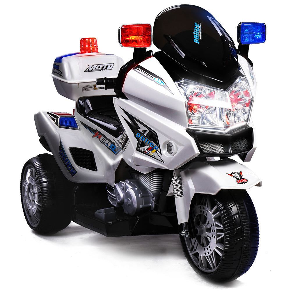 ROVO KIDS Electric Ride-On Motorcycle Children Police Patrol Bike Toy Trike - Cosy Abode