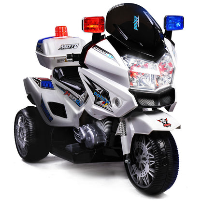 ROVO KIDS Electric Ride-On Motorcycle Children Police Patrol Bike Toy Trike - Cosy Abode