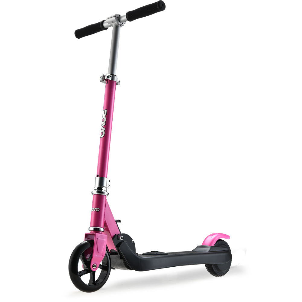 ROVO KIDS Electric Scooter Lithium Ride-On Foldable E-Scooter 125W Rechargeable, Pink - Cosy Abode