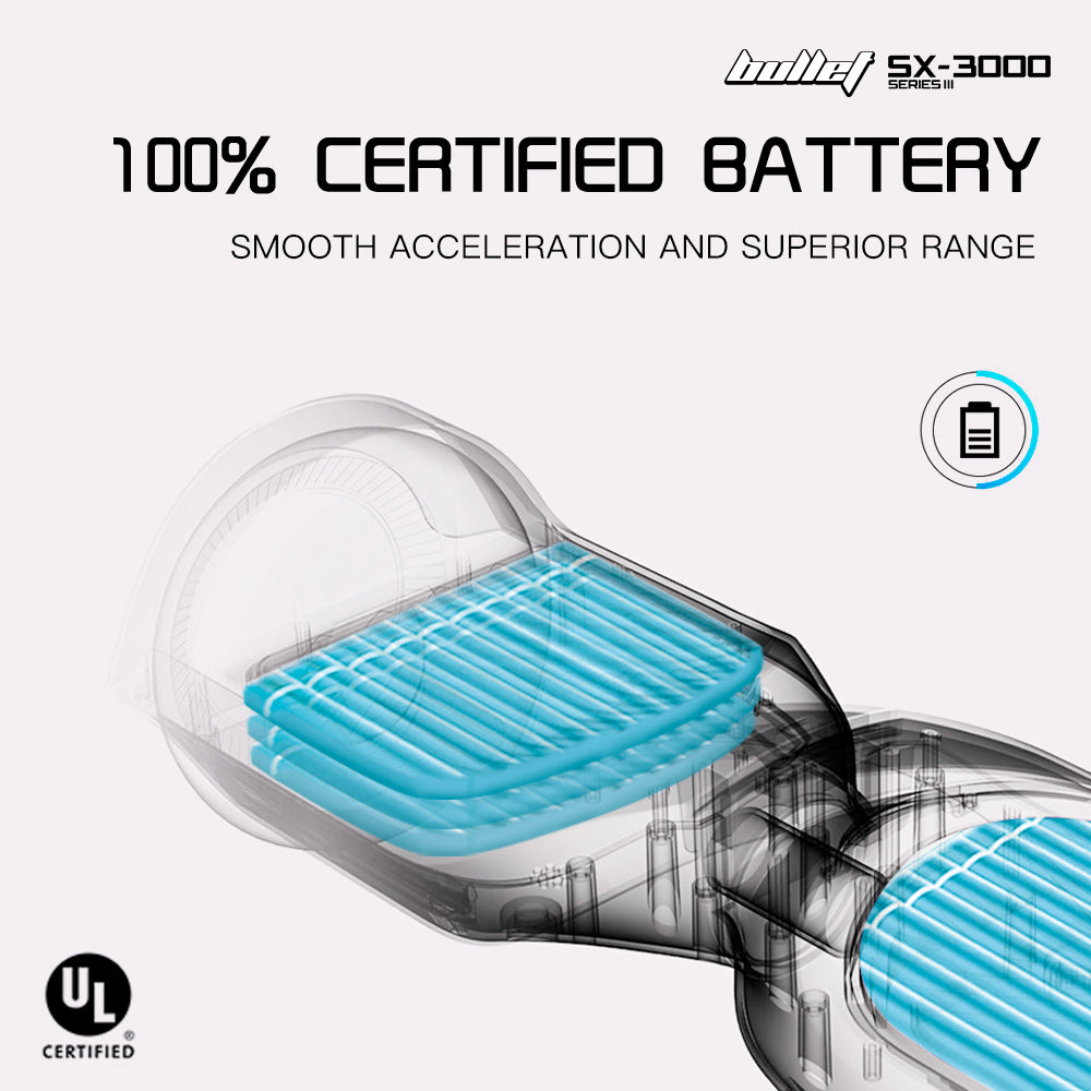BULLET Hoverboard Electric Scooter 6.5 Inch Wheels Self Balancing Gen III Carbon Fiber Style - Cosy Abode
