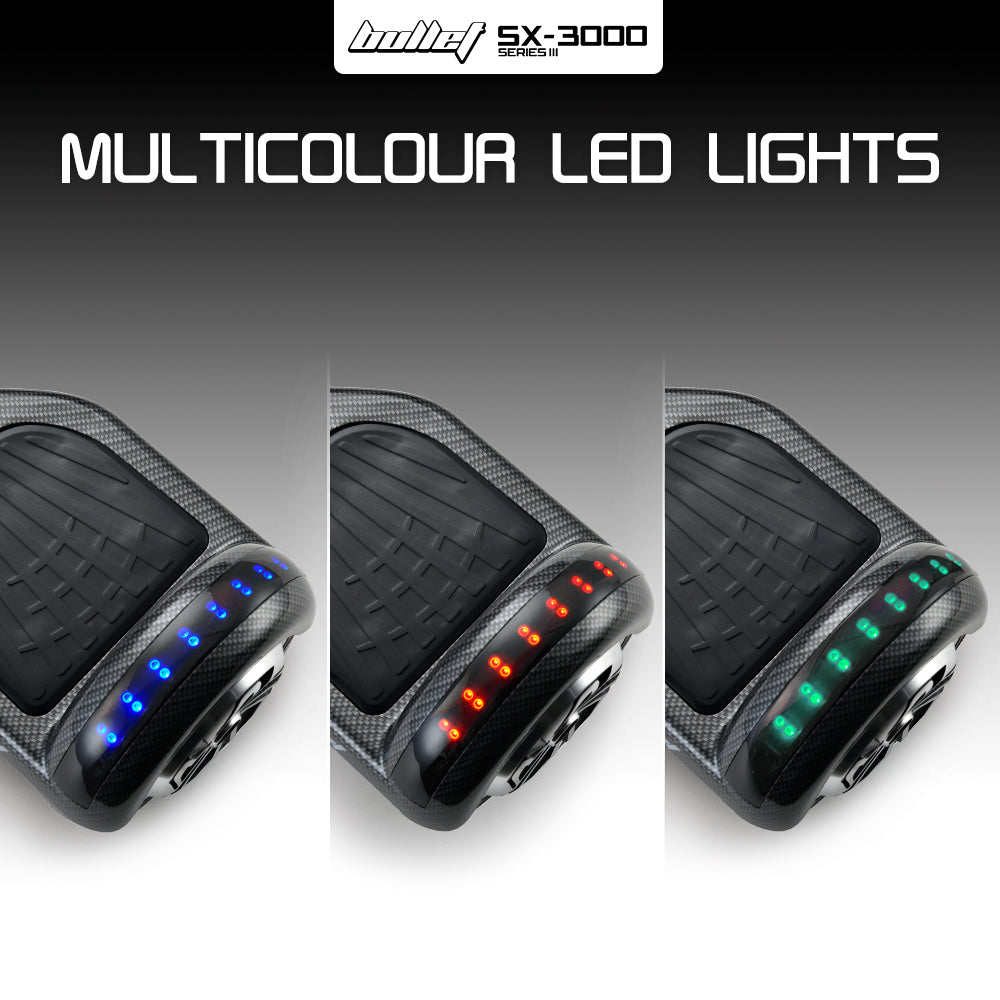 BULLET Hoverboard Electric Scooter 6.5 Inch Wheels Self Balancing Gen III Carbon Fiber Style - Cosy Abode