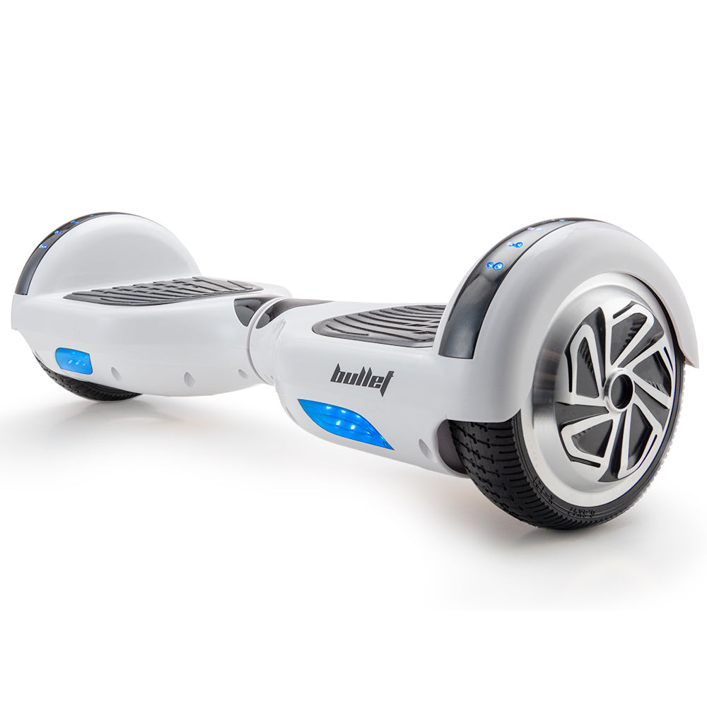 BULLET Hoverboard Electric Scooter 6.5 Inch Wheels Self Balancing Gen III White Free Carry Bag - Cosy Abode