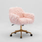 Fluffy Office Chair Faux Fur Modern Swivel Desk Chair for Women And Girls-Pink - Cosy Abode