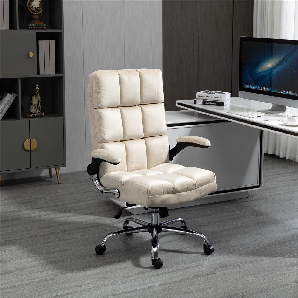 Velvet Home Ergonomic Swivel Adjustable Tilt Angle and Flip-up Arms Office Chair - Cosy Abode