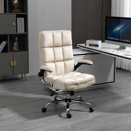 Velvet Home Ergonomic Swivel Adjustable Tilt Angle and Flip-up Arms Office Chair - Cosy Abode