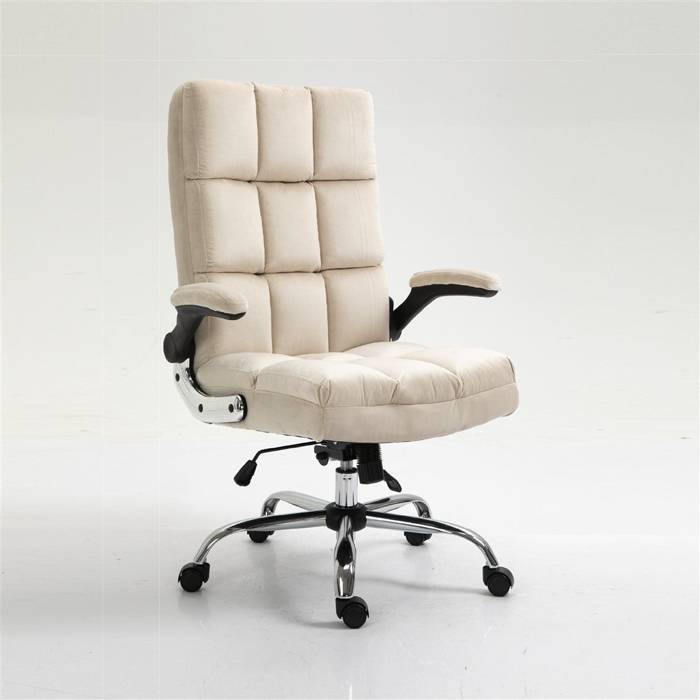 Velvet Home Ergonomic Swivel Adjustable Tilt Angle and Flip-up Arms Office Chair - Cosy Abode