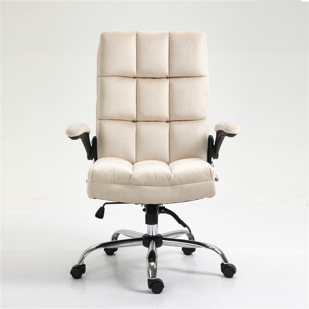 Velvet Home Ergonomic Swivel Adjustable Tilt Angle and Flip-up Arms Office Chair - Cosy Abode