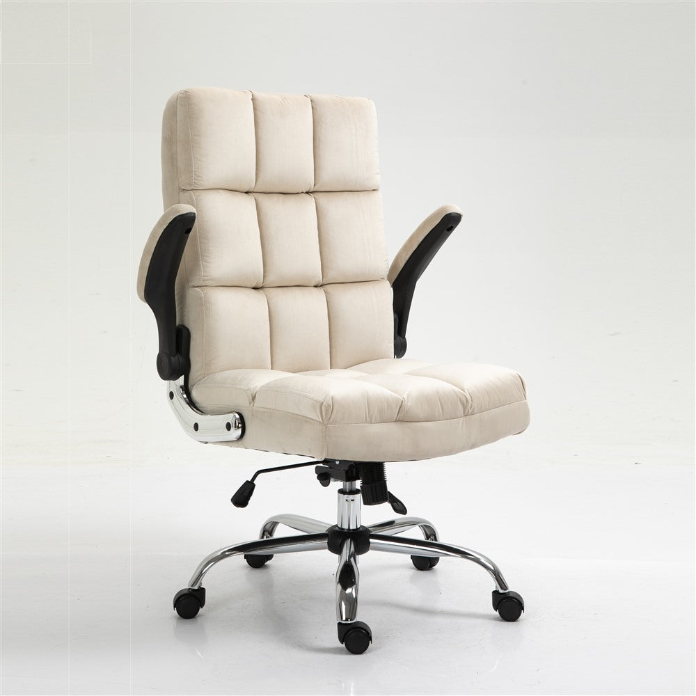 Velvet Home Ergonomic Swivel Adjustable Tilt Angle and Flip-up Arms Office Chair - Cosy Abode