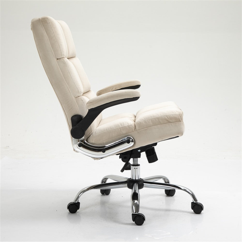 Velvet Home Ergonomic Swivel Adjustable Tilt Angle and Flip-up Arms Office Chair - Cosy Abode