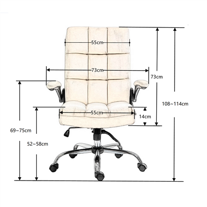Velvet Home Ergonomic Swivel Adjustable Tilt Angle and Flip-up Arms Office Chair - Cosy Abode