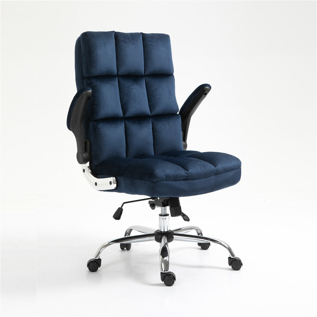 Velvet Home Ergonomic Swivel Adjustable Tilt Angle and Flip-up Arms Office Chair - Cosy Abode