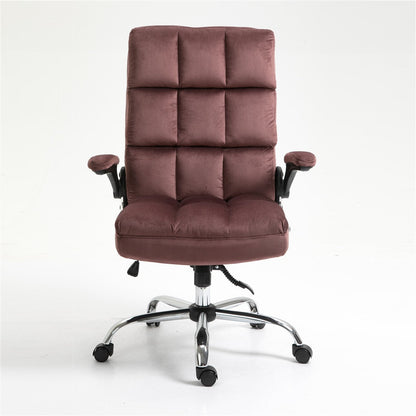 Velvet Home Ergonomic Swivel Adjustable Tilt Angle and Flip-up Arms Office Chair - Cosy Abode