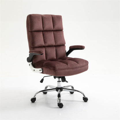 Velvet Home Ergonomic Swivel Adjustable Tilt Angle and Flip-up Arms Office Chair - Cosy Abode