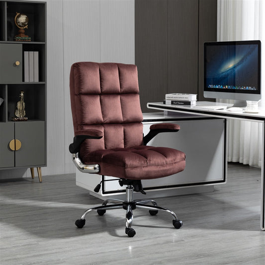 Velvet Home Ergonomic Swivel Adjustable Tilt Angle and Flip-up Arms Office Chair - Cosy Abode