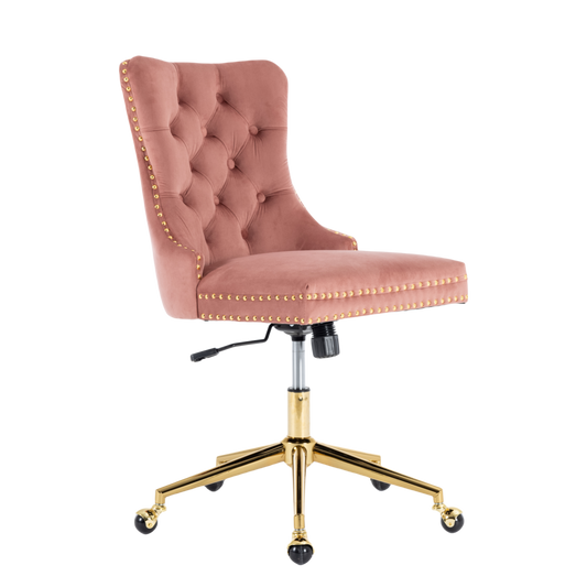Velvet Home Office Chair- Grey - Cosy Abode