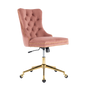 Velvet Home Office Chair- Grey - Cosy Abode