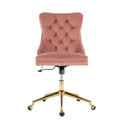 Velvet Home Office Chair- Grey - Cosy Abode